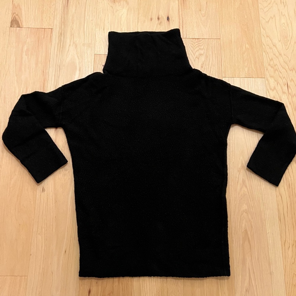 COS boucle wool blend cowl-neck sweater tunic/mini dress
